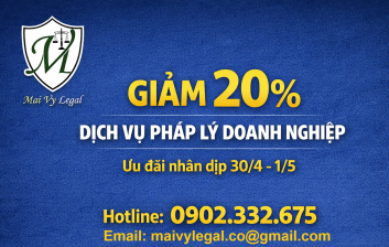 Ưu đãi đặc biệt nhân dịp 30/4 & 1/5 – Giảm ngay 20% dịch vụ pháp lý doanh nghiệp